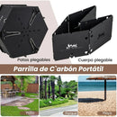 Barbacoa Carbon Grande Barbacoas De Carbon Y Leña Con Cuerpo Y Patas Plegables Costway 77 X 74 X 38 Cm