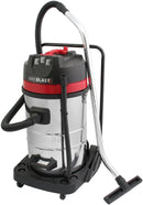 Aspiradora Industrial en Seco y Húmedo de Acero Inoxidable de 80L,4 Accesorios+3 Bolsas GRATIS Aspirador para Limpieza Comercial 3000W Motor Triple,Filtro de Tela,Manguera 1.5m,Cable 9m,con/sin Bolsa