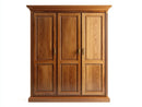 Armarios de tres puertas de madera 150x60x200 cm marrón - diseño clásico - para dormitorio
