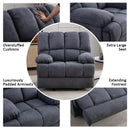 2026 Sillón mecedor sobredimensionado, sillón reclinable manual simple, sillón tapizado acolchonado, sillón mecedor para sala, asiento de teatro talla grande, gris