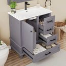 armario, 76 × 46 × 83,5 cm, con cajones, gris, Lcoho, 5 cm con Lavabo, Estantería para Puerta