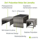 2026 Salón de jardín 2 en 1 de ratán sintético Jamaika – Modular, compacto y elegante