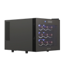 2026 Nevera para vino JINJUNYE, enfriador compacto para 12 botellas, mini bodega de mostrador con control de temperatura, nevera para vino independiente con puerta de vidrio para el hogar, oficina, bar, regalo para hombres