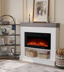 98CM Realistic Flame Effect Electric Fireplace Set and Remote Control with 12 Adjustable Flame Colors, 900W/1800W