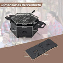 Barbacoa Carbon Grande Barbacoas De Carbon Y Leña Con Cuerpo Y Patas Plegables Costway 77 X 74 X 38 Cm