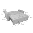 2026 Sofá Cama De 2 Plazas Modelo Vienna Con Reposabrazos, Gris, Diseño Moderno, Práctico Y Funcional