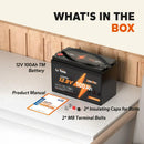 2026 Batería de Litio LiTime 12V 100Ah TM LiFePO4 con BMS de 100A Integrado