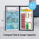 2026 Refrigerador Compacto Igloo de 3.2 Cu. Ft. con Congelador y Puerta Única