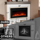 98CM Realistic Flame Effect Electric Fireplace Set and Remote Control with 12 Adjustable Flame Colors, 900W/1800W