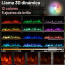 98CM Realistic Flame Effect Electric Fireplace Set and Remote Control with 12 Adjustable Flame Colors, 900W/1800W