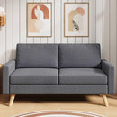 sofá, 146 cm, madera, gris, Blishom, Sofá de 2 Plazas Tapizado