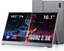 ARZOPA 16" Przenośny Monitor 2.5K | Matryca IPS 123% sRGB 400 Nit | Ekran do Pracy 16:10 do Laptopa, Mac, PC, Telefon | USB-C i HDMI - Z1RC