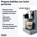 2026 De'Longhi Rivelia EXAM440.55.G, Cafetera Superautomática con LatteCrema Hot, Espumador de Leche Automático, Tamaño Compacto, 16 Recetas, Pantalla Táctil a Color, Gris