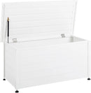 Beliani Arcones para patio, 123 × 60 cm, aluminio, blanco, para el jardín