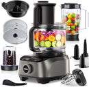 batidora, 2,5L, 1,5L, 1300W, para la cocina, YASHE, 5L Bol & 1, 5L Jarra, 3 Velocidades + Pulse