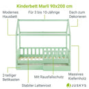2026 Cama infantil Marli 90 x 200 cm con cajones de almacenamiento