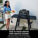 2026 Parrilla y ahumador exterior Ninja Woodfire Pro XL, termómetro, master grill 4 en 1, barbacoa ahumador, freidora de aire exterior, horno, portátil, parrilla eléctrica, gris oscuro, modelo OG850