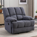 2026 Sillón mecedor sobredimensionado, sillón reclinable manual simple, sillón tapizado acolchonado, sillón mecedor para sala, asiento de teatro talla grande, gris