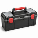 Caja de herramientas de plástico negro y rojo 52 cm