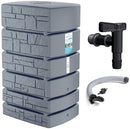 2026 Depósito de Agua de Lluvia Tower Stone – Citerna 350-500 L con Diseño Decorativo de Piedra