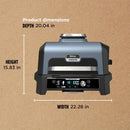 2026 Parrilla y ahumador exterior Ninja Woodfire Pro XL, termómetro, master grill 4 en 1, barbacoa ahumador, freidora de aire exterior, horno, portátil, parrilla eléctrica, gris oscuro, modelo OG850