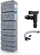 2026 Depósito de Agua de Lluvia Tower Stone – Citerna 350-500 L con Diseño Decorativo de Piedra