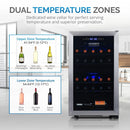 2026 Refrigerador de Vinos Independiente Newair® – 28 Botellas (48 cm), Doble Zona, Acero Inoxidable