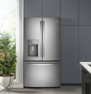 2026 Refrigerador French Door GE Profile™ Series ENERGY STAR® de 27.7 pies cúbicos, resistente a huellas dactilares, con llenado automático manos libres