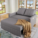 sofá, 127 × 75 cm, plegable, regulable, gris, IHO SOFA, Sofá de 2 plazas con función de cama, sofás pequeños para espacios pequeños, 127 x 75 cm