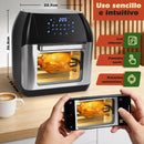 Aigostar Freidora Aire 12L con Sistema giratorio 1500W, Horno de Aire
