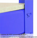 3 Estanterías Azules Metalicas T-Rax Sin Tornillos 90x45x180cm con 5 Estantes Baldas Repisas Capacidad Peso 280kg por Estante Almacenamiento Almacenaje Herramientas Taller Garaje + Mazo de Goma GRATIS
