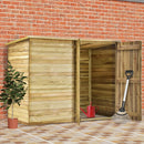 2026 Cobertizo para jardín de madera pino impregnada 232x110x170 cm v6133