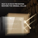 2026 Nevera para vino JINJUNYE, enfriador compacto para 12 botellas, mini bodega de mostrador con control de temperatura, nevera para vino independiente con puerta de vidrio para el hogar, oficina, bar, regalo para hombres