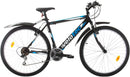 Multibrand PROBIKE Bicicleta de montaña 26 pulgadas - Cuadro de aluminio y 18 velocidades Shimano - Frenos V Brake y rueda delantera de liberación rápida - Negro azul para 165 a 183 cm