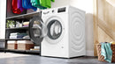 2026 Bosch WAN282K3, Serie 4, Lavadora de carga frontal, 8 kg, 1400 rpm, SpeedPerfect, máximo ahorro de energía y agua, función de añadir ropa, especialmente higiénica, AquaStop, IronAssist