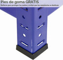 3 Estanterías Azules Metalicas T-Rax Sin Tornillos 90x45x180cm con 5 Estantes Baldas Repisas Capacidad Peso 280kg por Estante Almacenamiento Almacenaje Herramientas Taller Garaje + Mazo de Goma GRATIS