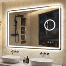 Espejos de aumento de pared, 100 × 70cm, con iluminación LED, S'bagno, 5 aumentos