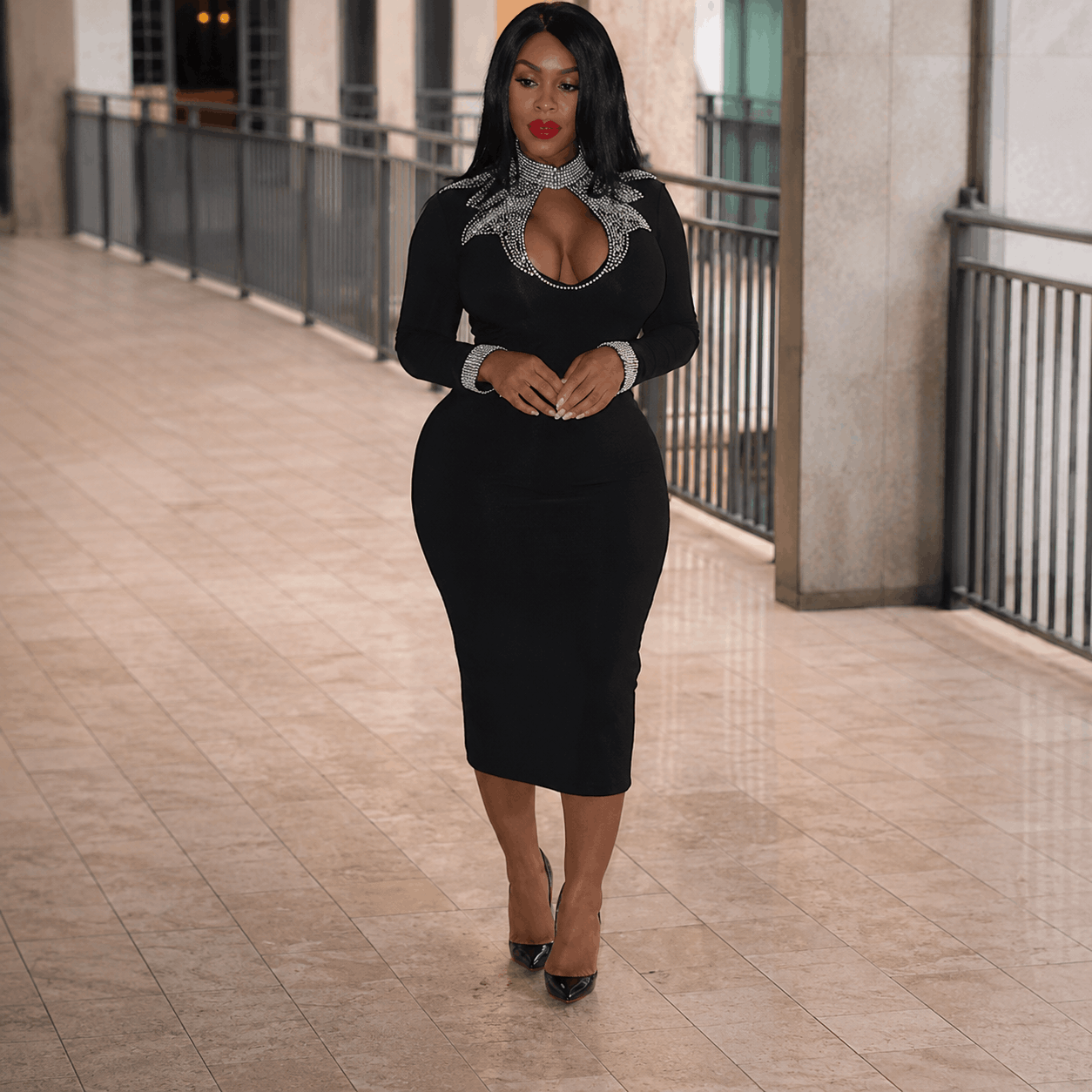 Women’s Stone Classy Fitted Dress