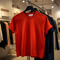 Women's Basic Cotton Crew Neck T-Shirt – Red Short Sleeve