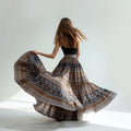 Women's Bohemian Patterned Maxi Skirt