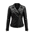 Women's Contemporary Leather Motorcycle Jacket