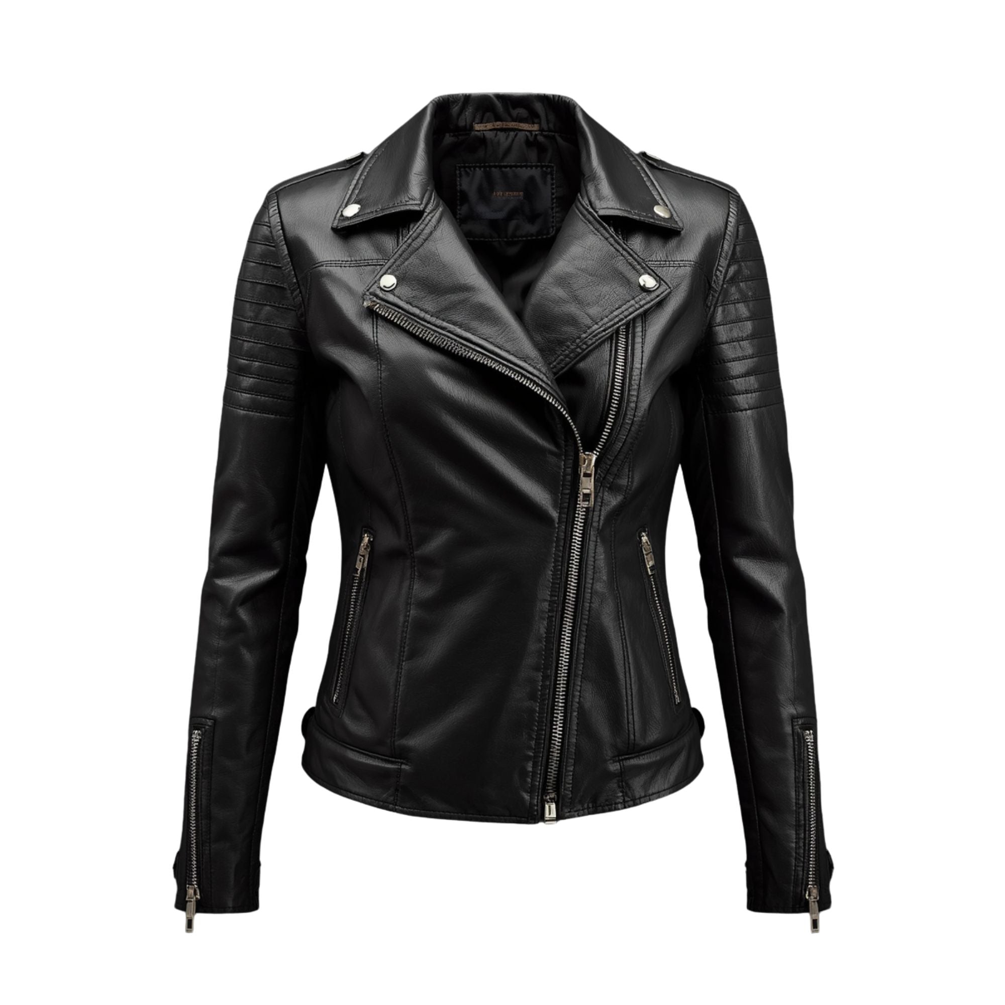 Women's Contemporary Leather Motorcycle Jacket