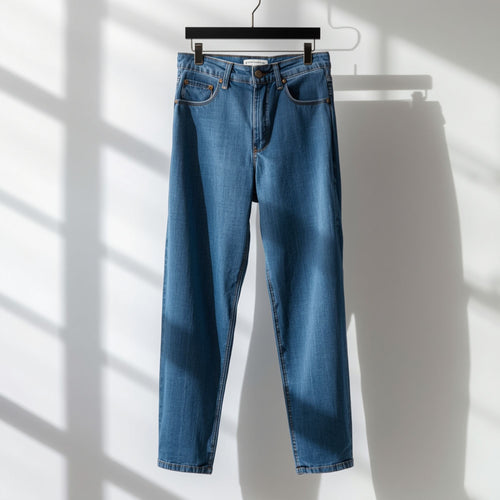 Women's Everyday Straight Leg High Waist Jeans – Light Blue