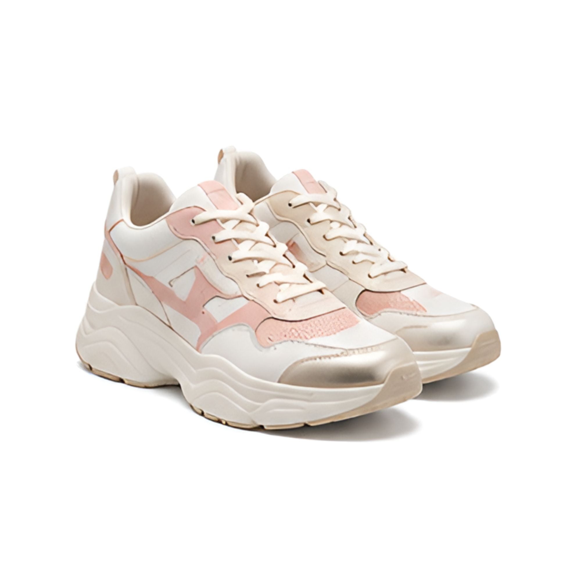 Women's Ivory Chunky Sole Fashion Sneakers
