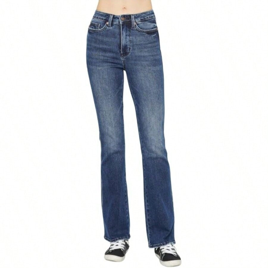 Blue jeans on a white background