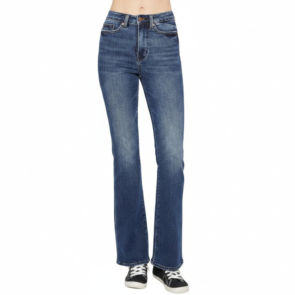 Blue jeans on a white background