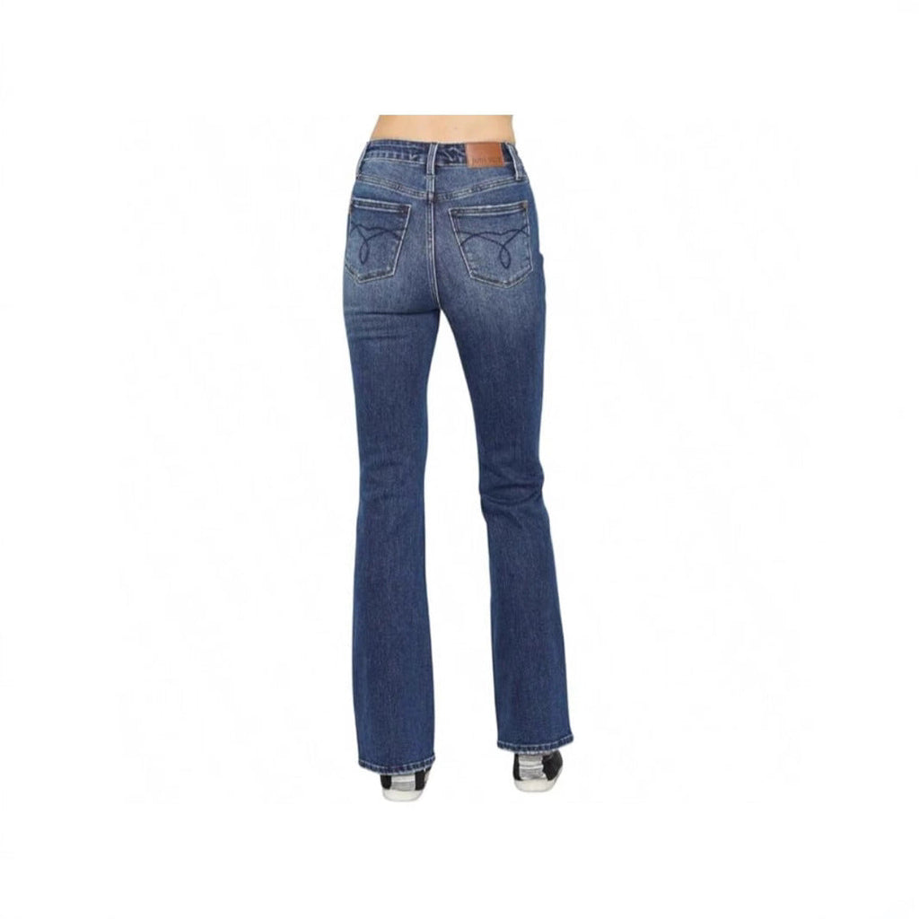 Blue jeans on a white background