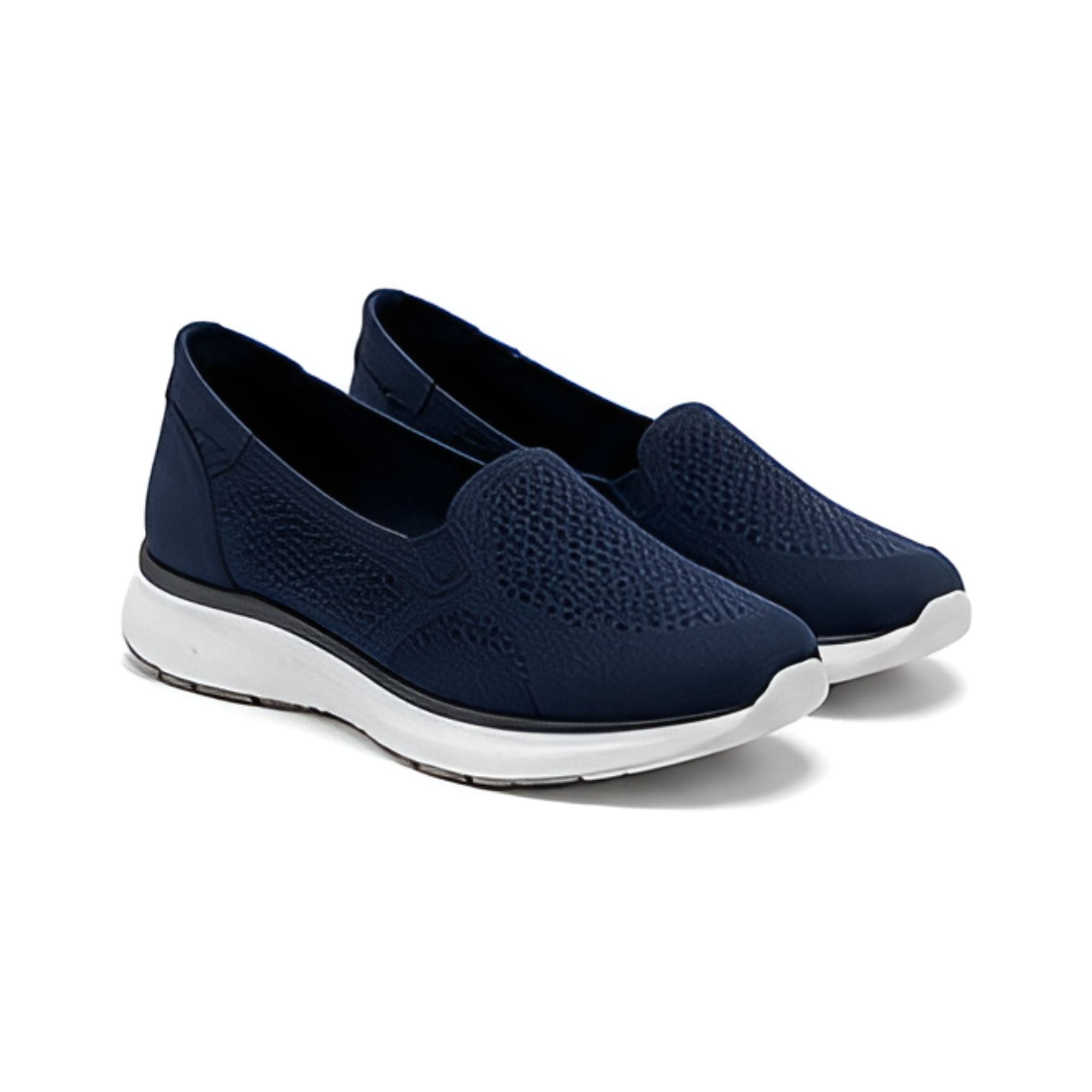 Women's Navy Slip-On Walking Shoes