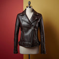 Women's Slim Fit Leather Moto Jacket