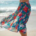 Women's Tropical Floral Beach Skirt